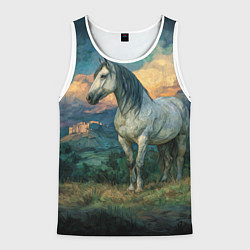 Мужская майка без рукавов Конь маслом