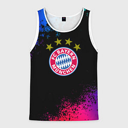Мужская майка без рукавов Бавария Мюнхен краски неон градиент