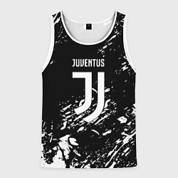 Мужская майка без рукавов Juventus белые штрихи красок