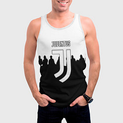 Майка-безрукавка мужская Ювентус команды, цвет: 3D-белый — фото 2