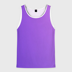 Майка-безрукавка мужская The color is purple, цвет: 3D-белый