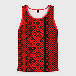 Мужская майка без рукавов Стиль славянский орнамент