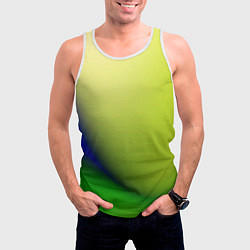 Майка-безрукавка мужская The color is multicolored, цвет: 3D-белый — фото 2