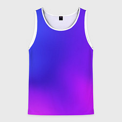 Майка-безрукавка мужская Color multicolored gradient, цвет: 3D-белый