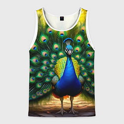 Мужская майка без рукавов Царственный павлин