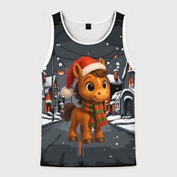 Мужская майка без рукавов Новогодняя лошадка 2026 год