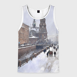 Мужская майка без рукавов Санкт-Петербург зима