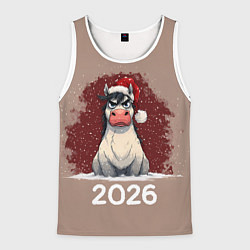 Майка-безрукавка мужская Сердитая лошадка 2026, цвет: 3D-белый
