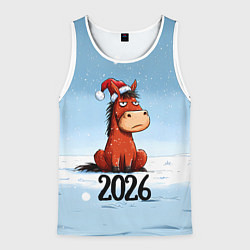 Мужская майка без рукавов Сердитая лошадка 2026