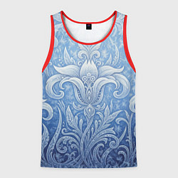 Мужская майка без рукавов Ледяной цветочный орнамент