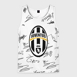 Мужская майка без рукавов Ювентус автографы текстура