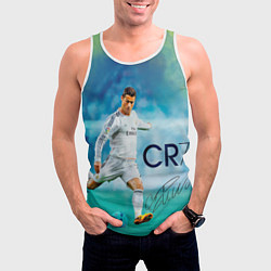 Майка-безрукавка мужская CR Ronaldo, цвет: 3D-белый — фото 2