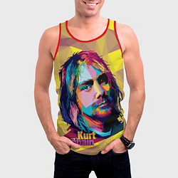 Майка-безрукавка мужская Kurt Cobain: Abstraction, цвет: 3D-красный — фото 2