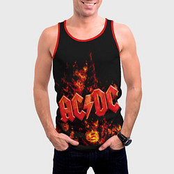 Майка-безрукавка мужская AC/DC Flame, цвет: 3D-красный — фото 2