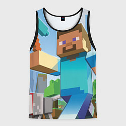 Майка-безрукавка мужская Minecraft World, цвет: 3D-черный