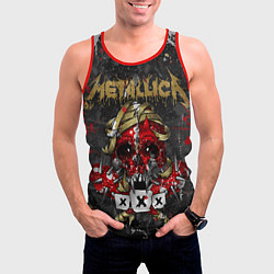 Майка-безрукавка мужская Metallica XXX, цвет: 3D-красный — фото 2