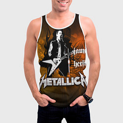 Майка-безрукавка мужская Metallica: James Hetfield, цвет: 3D-белый — фото 2