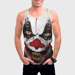Майка-безрукавка мужская Зомби клоун, цвет: 3D-белый — фото 2