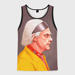 Майка-безрукавка мужская Доктор Браун, цвет: 3D-черный