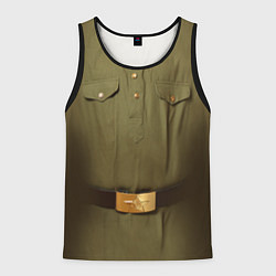 Майка-безрукавка мужская Униформа солдата, цвет: 3D-черный