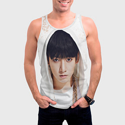 Майка-безрукавка мужская Jeon Jung Kook, цвет: 3D-белый — фото 2