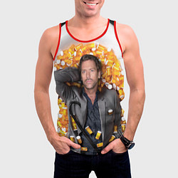 Майка-безрукавка мужская Хаус в таблетках, цвет: 3D-красный — фото 2