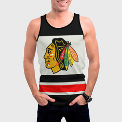 Майка-безрукавка мужская Chicago Blackhawks, цвет: 3D-черный — фото 2