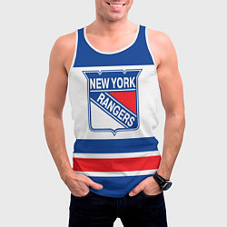 Майка-безрукавка мужская New York Rangers, цвет: 3D-белый — фото 2