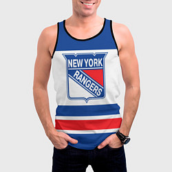 Майка-безрукавка мужская New York Rangers, цвет: 3D-черный — фото 2