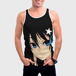 Майка-безрукавка мужская Black Rock Shooter - глаза Мато Курои, цвет: 3D-белый — фото 2