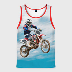 Майка-безрукавка мужская Эндуро, цвет: 3D-красный