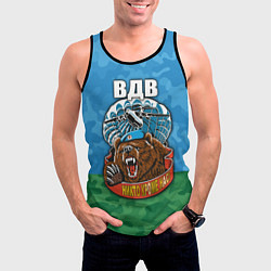 Майка-безрукавка мужская ВДВ медведь - никто кроме нас, цвет: 3D-черный — фото 2