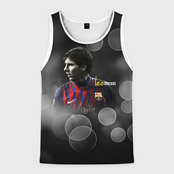 Майка-безрукавка мужская Leo Messi, цвет: 3D-белый