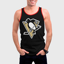 Майка-безрукавка мужская Pittsburgh Penguins: Crosby, цвет: 3D-красный — фото 2