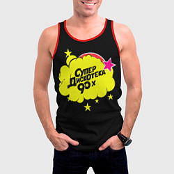 Майка-безрукавка мужская Супердискотека 90х, цвет: 3D-красный — фото 2