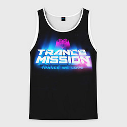 Майка-безрукавка мужская Trancemission: Trance we love, цвет: 3D-белый