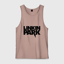 Майка мужская хлопок Linkin Park, цвет: пыльно-розовый