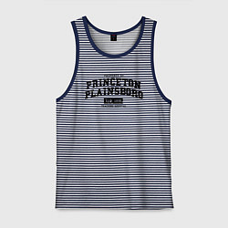 Майка мужская хлопок Princeton Plainsboro, цвет: синяя тельняшка
