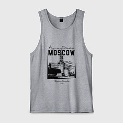 Майка мужская хлопок Moscow Kremlin 1147, цвет: меланж