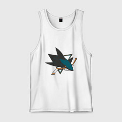 Майка мужская хлопок San Jose Sharks, цвет: белый