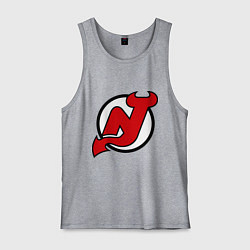 Майка мужская хлопок New Jersey Devils, цвет: меланж