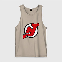 Майка мужская хлопок New Jersey Devils, цвет: миндальный
