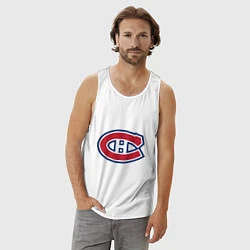 Майка мужская хлопок Montreal Canadiens, цвет: белый — фото 2