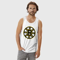 Майка мужская хлопок Boston Bruins, цвет: белый — фото 2
