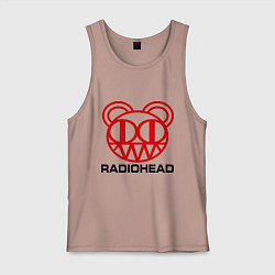 Майка мужская хлопок Radiohead, цвет: пыльно-розовый