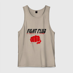 Майка мужская хлопок Fight Club, цвет: миндальный