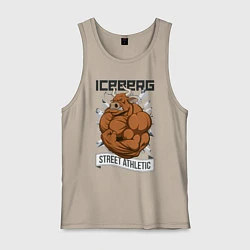 Майка мужская хлопок Iceberg: Street Athletic, цвет: миндальный