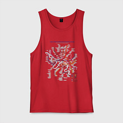 Майка мужская хлопок Moscow Metro, цвет: красный