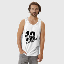Майка мужская хлопок Del Piero 10: il capitano, цвет: белый — фото 2