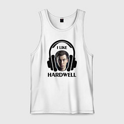 Майка мужская хлопок I like Hardwell, цвет: белый